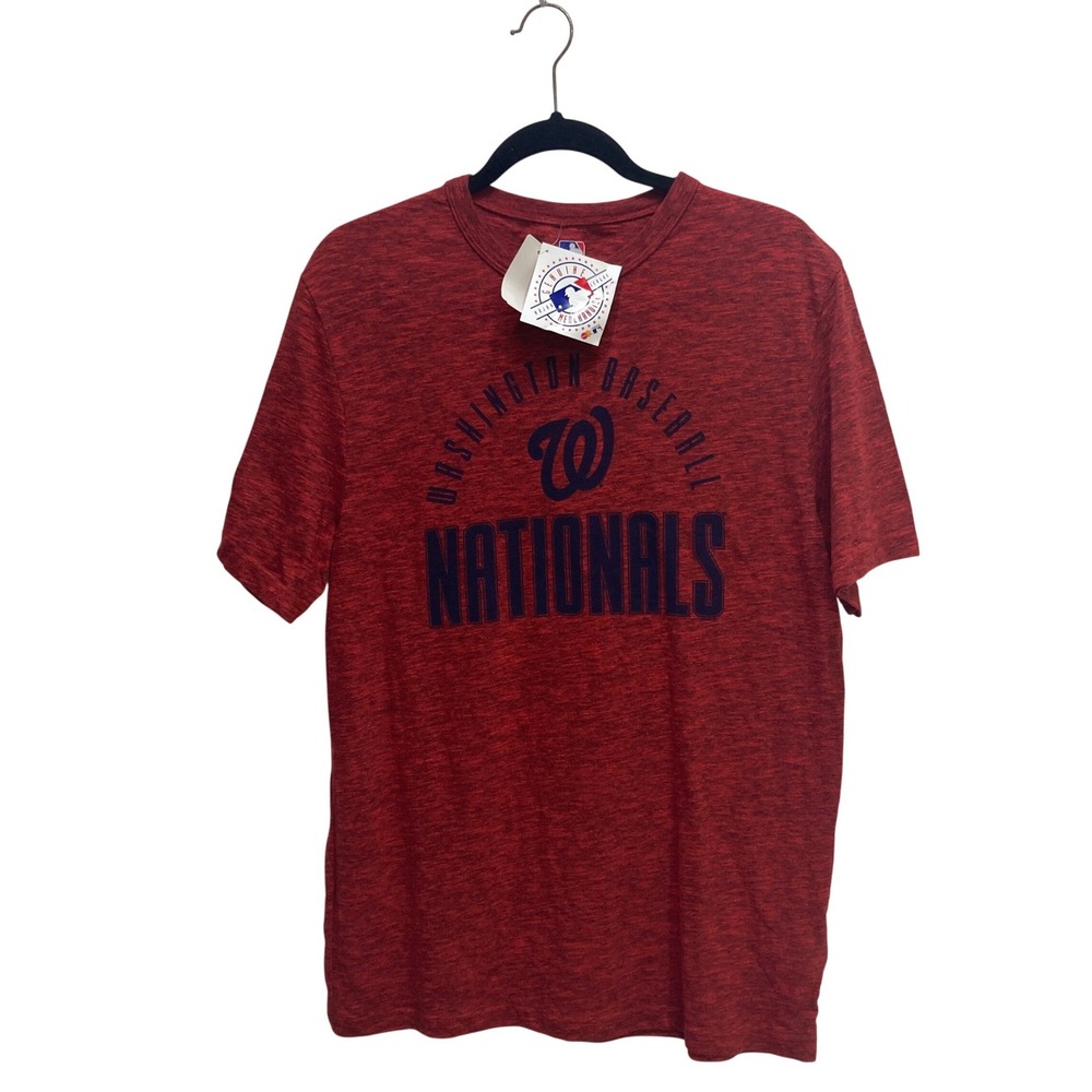 MLB Genuine Merchandise Washington Nationals Red Heather T-Shirt Mens Medium